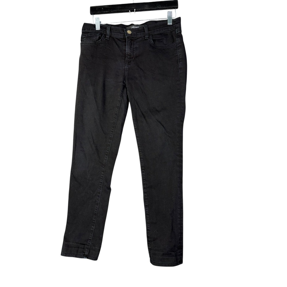 J Brand Women's Sz 28‎ Black Indigo Will Bleed Denim Jeans Skinny Stretch Casual